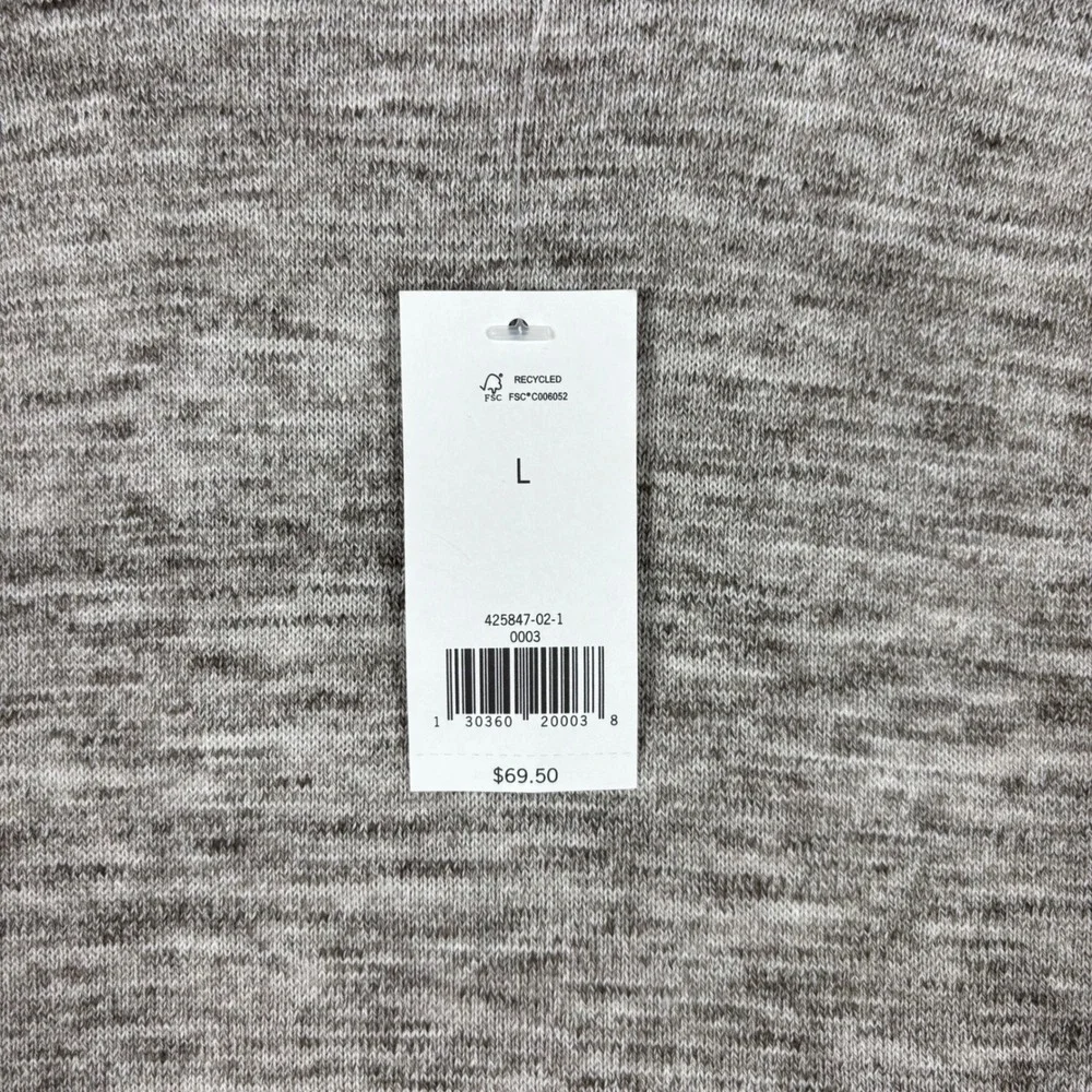 NWT Banana Republic Mens Gray Space Dye Crew Neck Sweater Large Office Casual